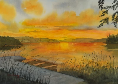 Sunset At The Lake